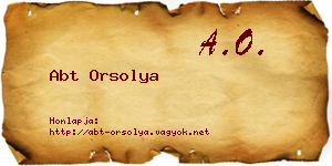 Abt Orsolya névjegykártya
