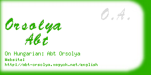 orsolya abt business card